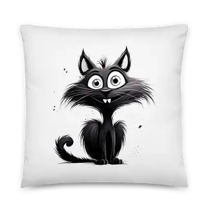 Funny Cat Pillow 8 with Print
