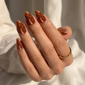 Cinnamon Glaze Almond Nails - Press On Nails