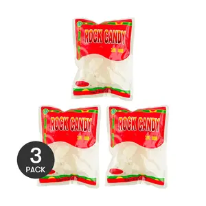 SOUTH WORD BRAND White Rock Sugar - 3 Packs of 454g | Natural Sweetener for Baking & Beverages