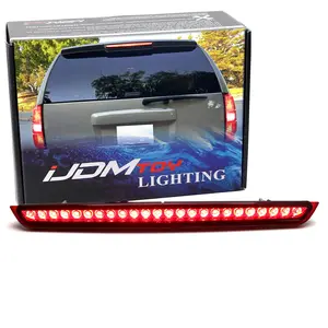 iJDMTOY Dark Red Len Full LED Dotted High Mount Third Brake Light Assembly For Chevrolet 2007-2014 Suburban/Tahoe, GMC Yukon/Yukon XL
