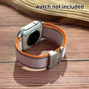 Apple Watch Band Umbrella Buckle Braided Nylon Strap, Fashion Casual Wristband for Apple Smartwatch Series Ultra Se S1-11 Accessories