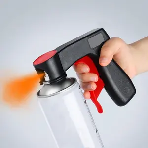 2PCS Instant Aerosol Trigger Handle, Instantly Converts Spray Cans into Spray Guns - Full Hand Grip, Reusable, Easy to Clip-On & Off - Universal Fit, Use on Spray Paint, Adhesives