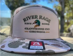 River Rags Clothing Co Harvest Duck Camo Richardson 168 7 panel flat bill snap back hat