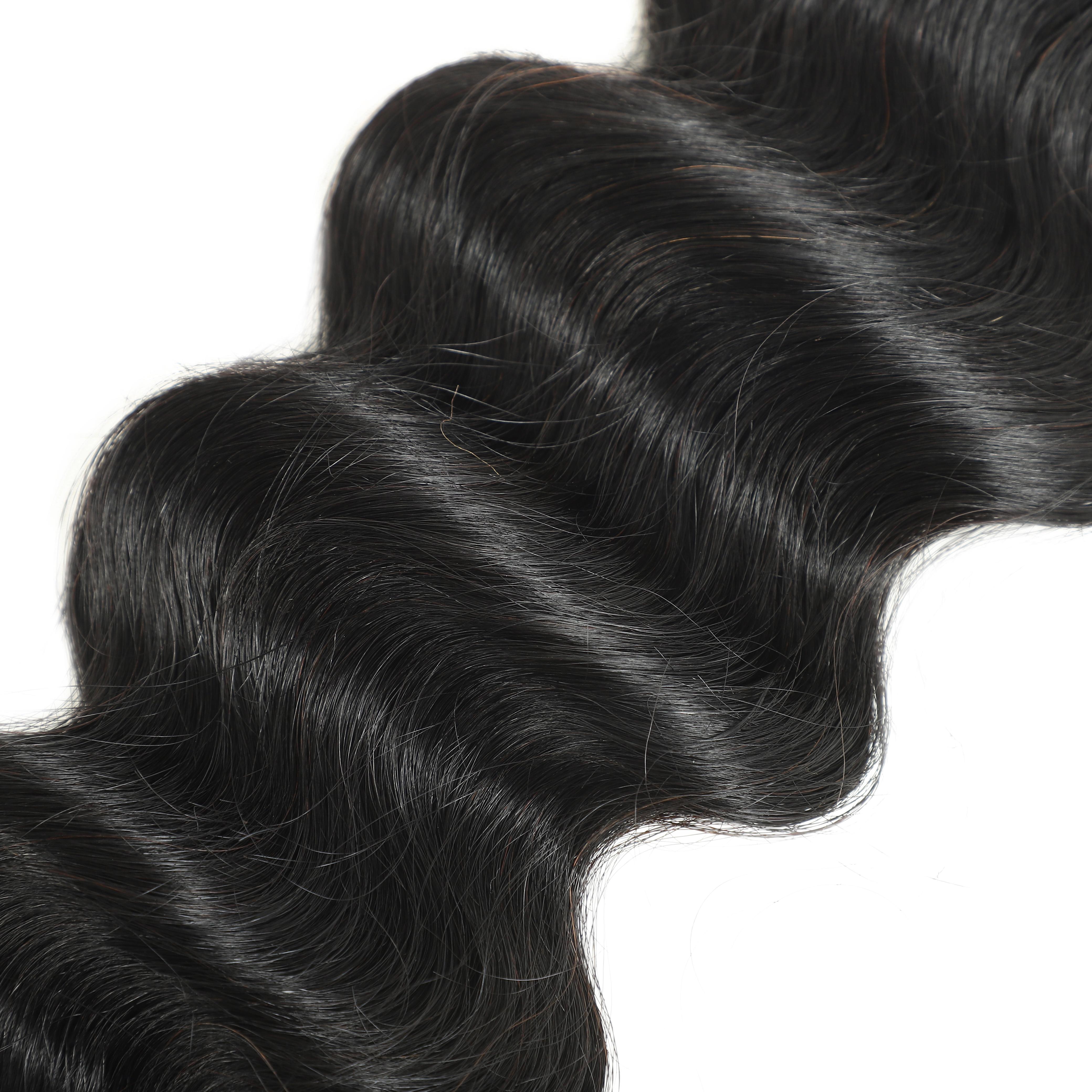 Karlami Hair Burmese Curly Bundles with Spriral End 3c4a Quick Weave Pixie Curly Bundles Human Hair 14-30inch Loose Deep Wave 100% Virgin Body Wave Bundles Sew in Extension Straight Bundles with 5x5 Closure Human Hair Bundles for Women Natural Black