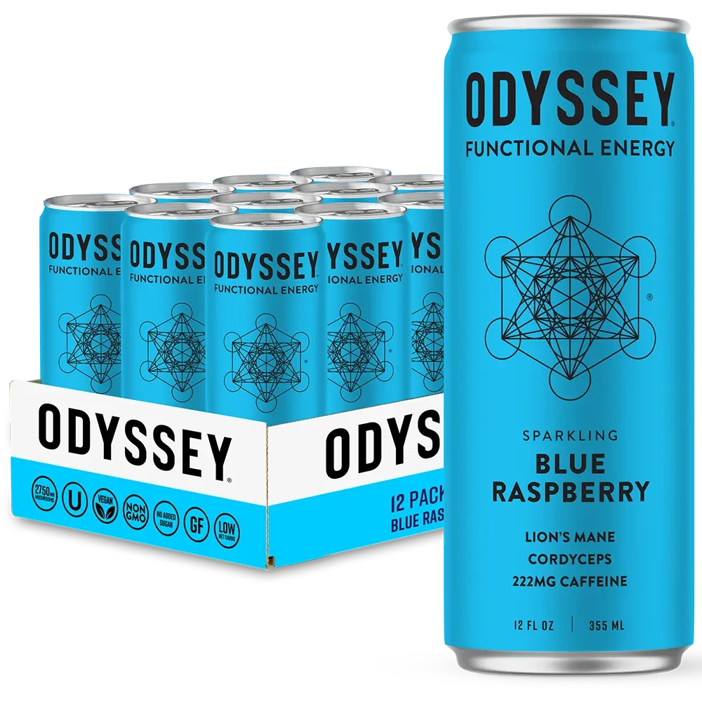 Blue Raspberry 222 Sparkling Energy Drink - 222mg Caffeine - 12 Pack ...