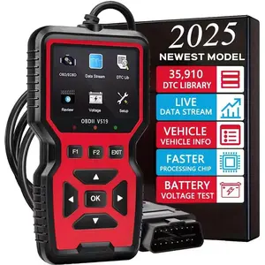 2025 New OBD2 Scanner Diagnostic Tool - Check Engine Light Code Reader with Reset, Battery Voltage Tester, Modes 6 & 8, Works on All OBD II Protocol Cars & Trucks Since 1996