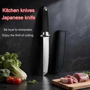 1/2 set of professional kitchen knives, Special kitchen knives with multi-functional features, Japanese-style kitchen knives with straight and fixed blades, Stainless steel, Japanese chef knives, fruit knives, Cutting