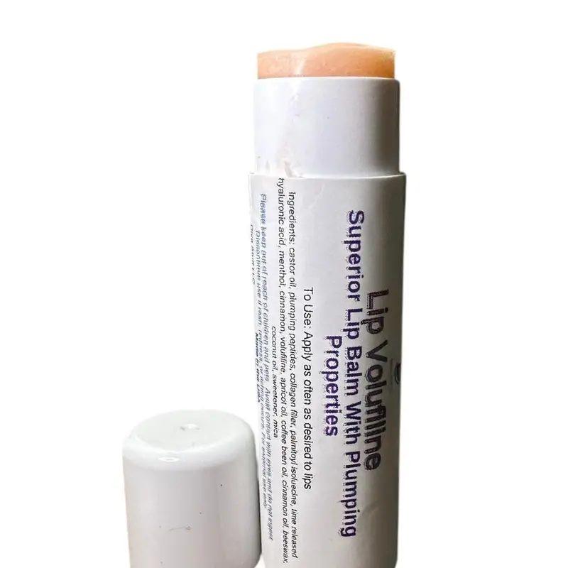 Lip Volufiline Superior Lip Balm With Plumping Properties, Large 1/2 Size With Caffeine, Plumping Peptides, Volufiline and Menthol