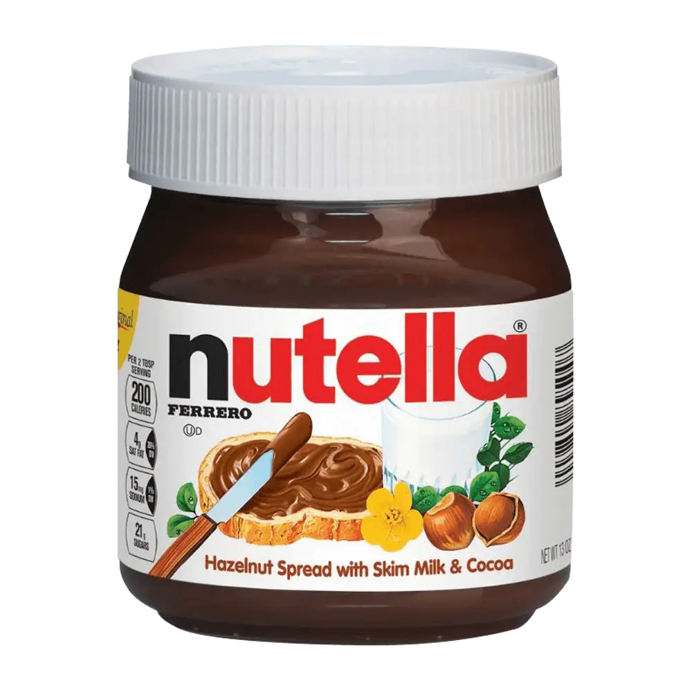 Nutella Creamy Chocolate Hazelnut Spread with Cocoa, Sweet topping for breakfast and desserts, 13 oz