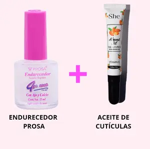 Prosa Endurecador Con Ajo Caldo + Cuticle Oil - 15ml - Nail Hardener for Strong Nails