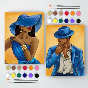 Pre- Drawn Canvas | Couples Paint Kit | They Fly Pre-Drawn
