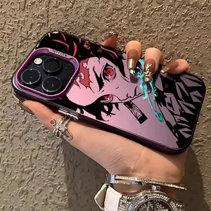 Fashionable D-Demons Slayers anime phone case, for iPhone 17 16 15 14 13 12 11 PRO MAX PLUS AIR and 16E AIR XR XS MAX 7 8 Plus Series, with non-slip opaque back cover.