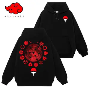 [Akatsuki Era] Retro Uchiha Logo Clan- Naruto Shippuden #78 Hoodie T-Shirt Sweatshirt, Retro Vintage Unisex Graphic 90s Cotton, Gift For Wibu, Anime Manga Y2K Streetwear