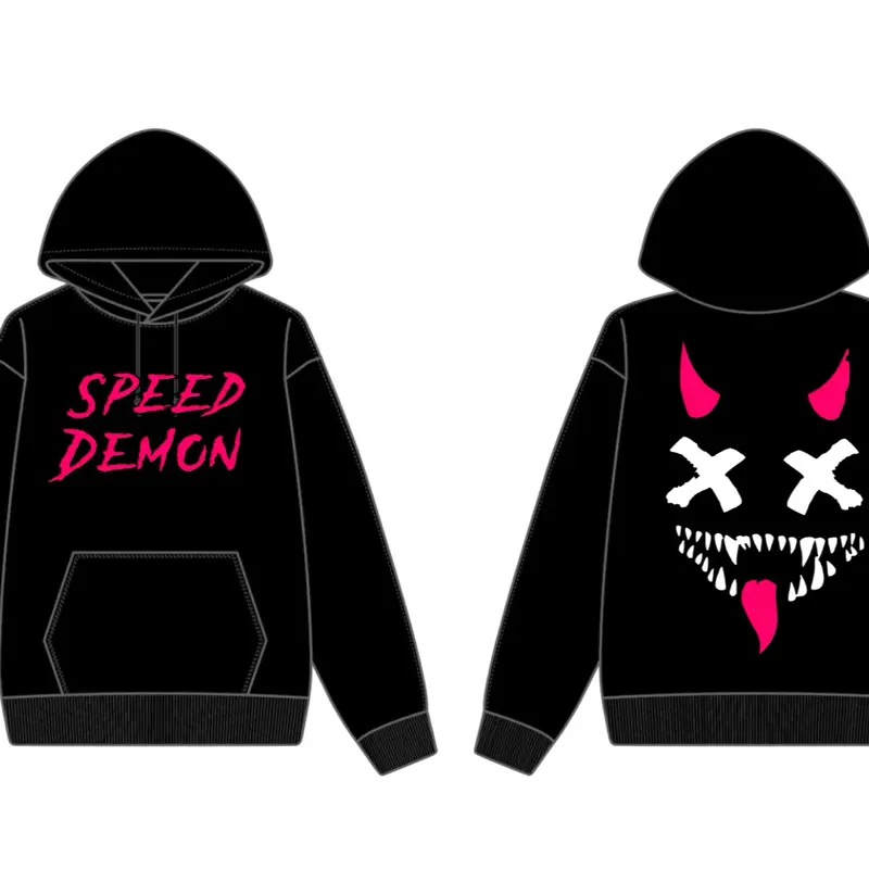 Unisex Speed Demon Hoodie - Fluorescent Pink|Car Bikers