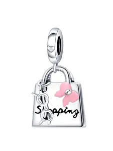 Cute Shopping Bag Design Pendant, Novelty Charms for Women & Girls, Fashion Jewelry Charm for Bracelet & Necklace DIY Decor, Wristlet Charms, Money Bag Pendant