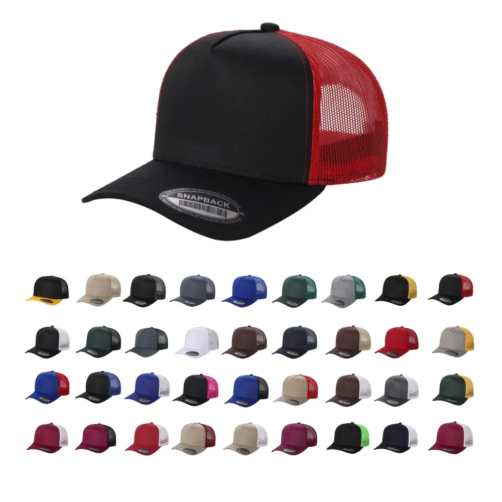Men's Cotton Blend Baseball Cap - Mesh Back, Breathable, Adjustable 1-Size-Fits-All Snapback Trucker Hat, Stylish Versatile High-Quality Headwear for People, Ceremony & Daily Use, One Size Fits All