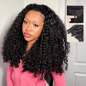 [26 inch only $119] Afterblack Burmese Curly Glueless Half Wig For Women Seamless Flip Over Drawstring Wig Wear Go Half Wig Invisible Hairline Glueless Curly Human Hair Beginner Friendly #HairStyle #TikTokShopSpringGlowUp#Summervibes