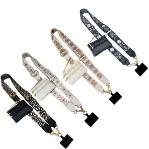 Clip and Go Strap for Phone with Wallet Crossbody, Cell Phone Lanyard Crossbody, Phone Strap with Zippered Wallet, Adjustable Anti Theft Cellphone Lanyard for Women, Christmas Gift