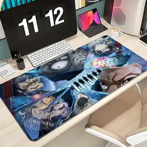Cartoon beastars Mouse Pad Design XXL 1000×500mm 900×400mm 800×400mm 600x300mm Large Gaming Mouse Pad - Extended, Thick, Non-Slip Rubber Base Desk Mat with Precision Stitched Edges - Washable Large Desk Pad Anime Mousepad