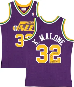Karl Malone Utah Jazz Autographed Mitchell & Ness Purple 1991 Road Swingman Jersey with Multiple Inscriptions - Limited Edition of 10 - Fanatics Authentic Certified