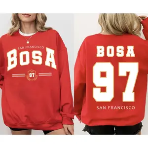 Double Side Nick Bosa Sweatshirt, San Francisco Football Sweatshirt