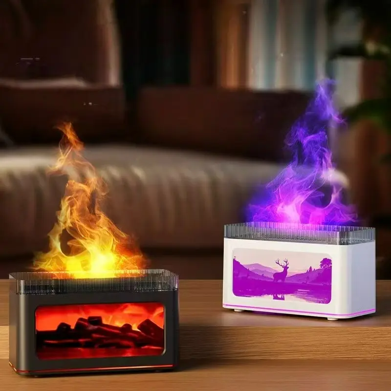 Realistic Charcoal Humidifier, Silent Operation, Fine Visible Mist, Suitable for Living Room, Bedroom, Office, Car, Aromatherapy Use, Silent Spray Humidifier, Scent Humidifier, Noiseless Humidifier, Air Aroma Humidifier