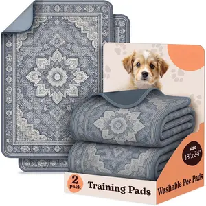 Super Absorbent Washable Pee Pads for Dogs (2-Pack) -  Puppy  Pads,   & Leakproof  Pee Pads with Non-Slip Backing - Durable, Quick-Dry Pet Pads for Crates & Floors