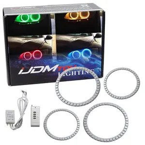 iJDMTOY Multi-Color 180-SMD RGB LED Angel Eyes Halo Ring Lighting Kit w/Adjustable Setting, For 2007-2011 BMW E92 E93 328i 335i M3 Coupe or Convertible