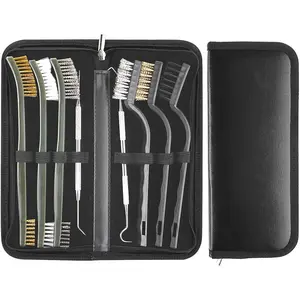 Cleaning Brushes Picks Kit Brass Copper Steel Nylon Stainless Steel Ploymer Bristle Brushes Pick Set