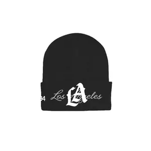 LA Logo Cuff Beanie  | Black