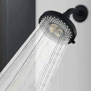 High Pressure Shower Head with Powerful Spray Flow, Luxury Bathroom Shower Head with Small Silicone Nozzle, Universal Fit for High and Low Flow, Wall Mounted Showerhead