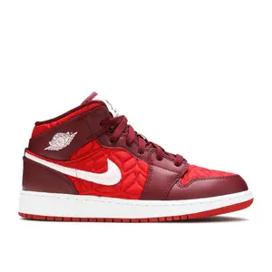 AIR JORDAN 1 MID SE GS 'RED QUILTED'