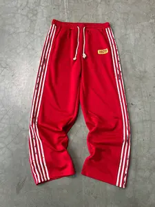 Manfinity Hypemode Men's Striped & Letter Print Drawstring Waist Loose Fit Sweatpants