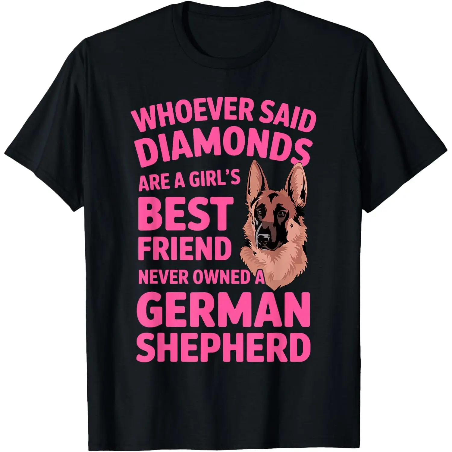 German Shepherd Art for Women Girls German Shepherd Lovers T-Shirt