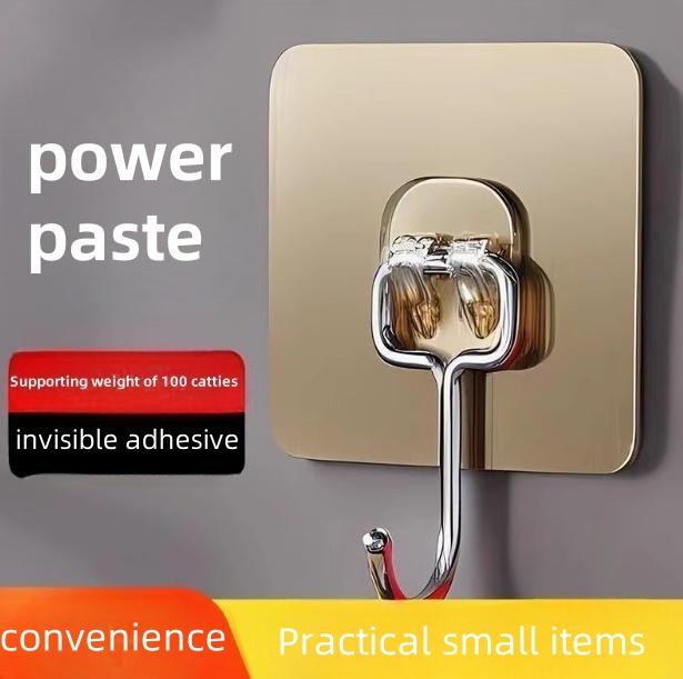 10 pieces of wall mounted hooks with strong adhesive and no need for drilling holesThey can be used to stick kitchen items on the wall without leaving any marks The hooks are made of durable materials Organiser Organizing