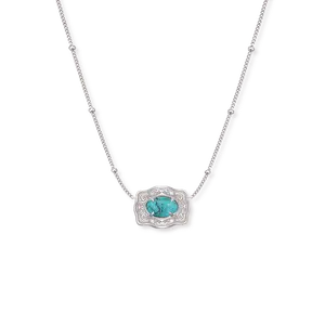 Ultra Mini Belt Buckle Necklace (Oasis) - Silver