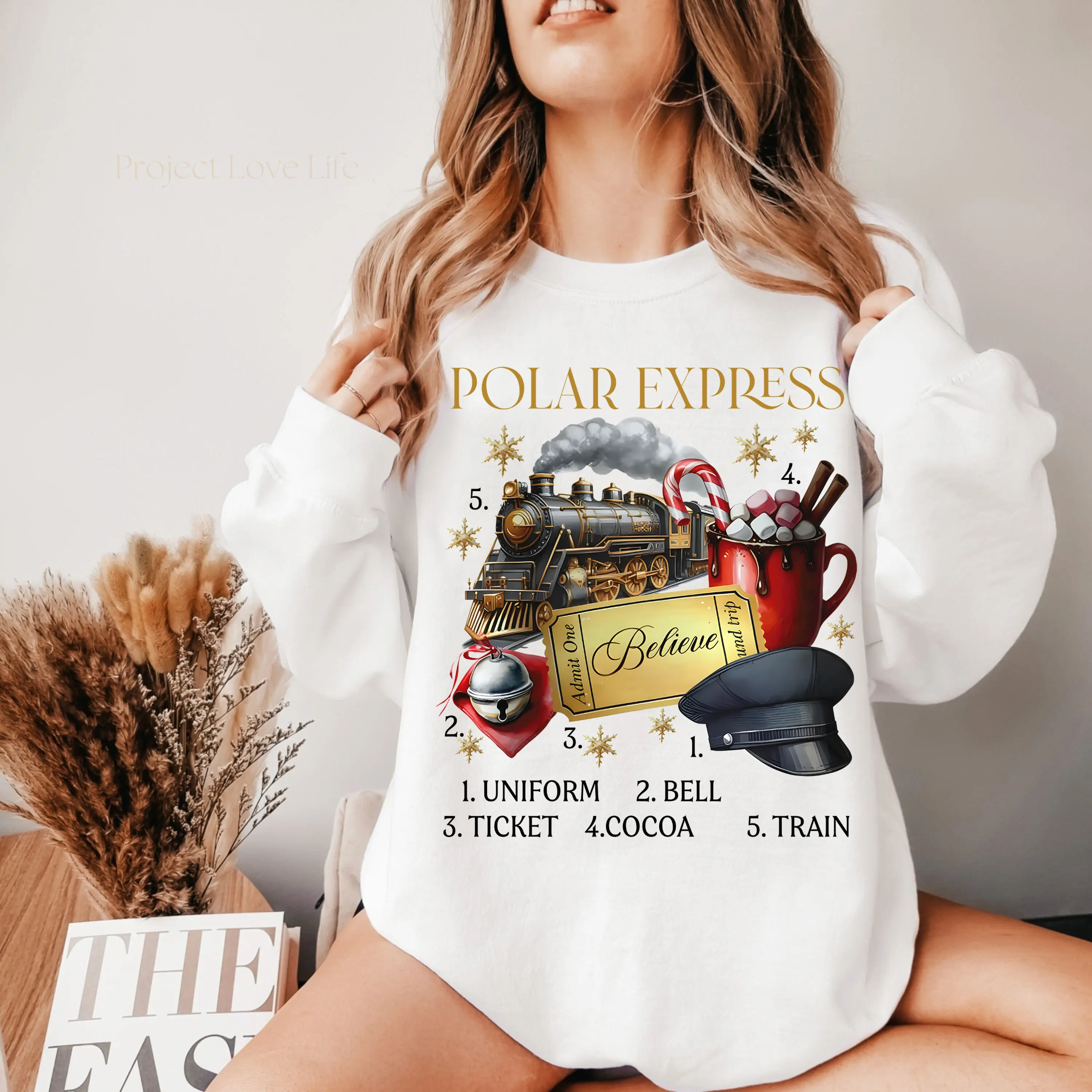 Believe Ticket P0lar Express Christmas Tshirt Sweatshirt Hoodie, Christmas Gift Shirt