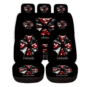 Car Seat Covers Umbrella Print, High Comfort Universal Fit Durable Design, Enhance Car Interior Style, Suv Van Sedan Protection