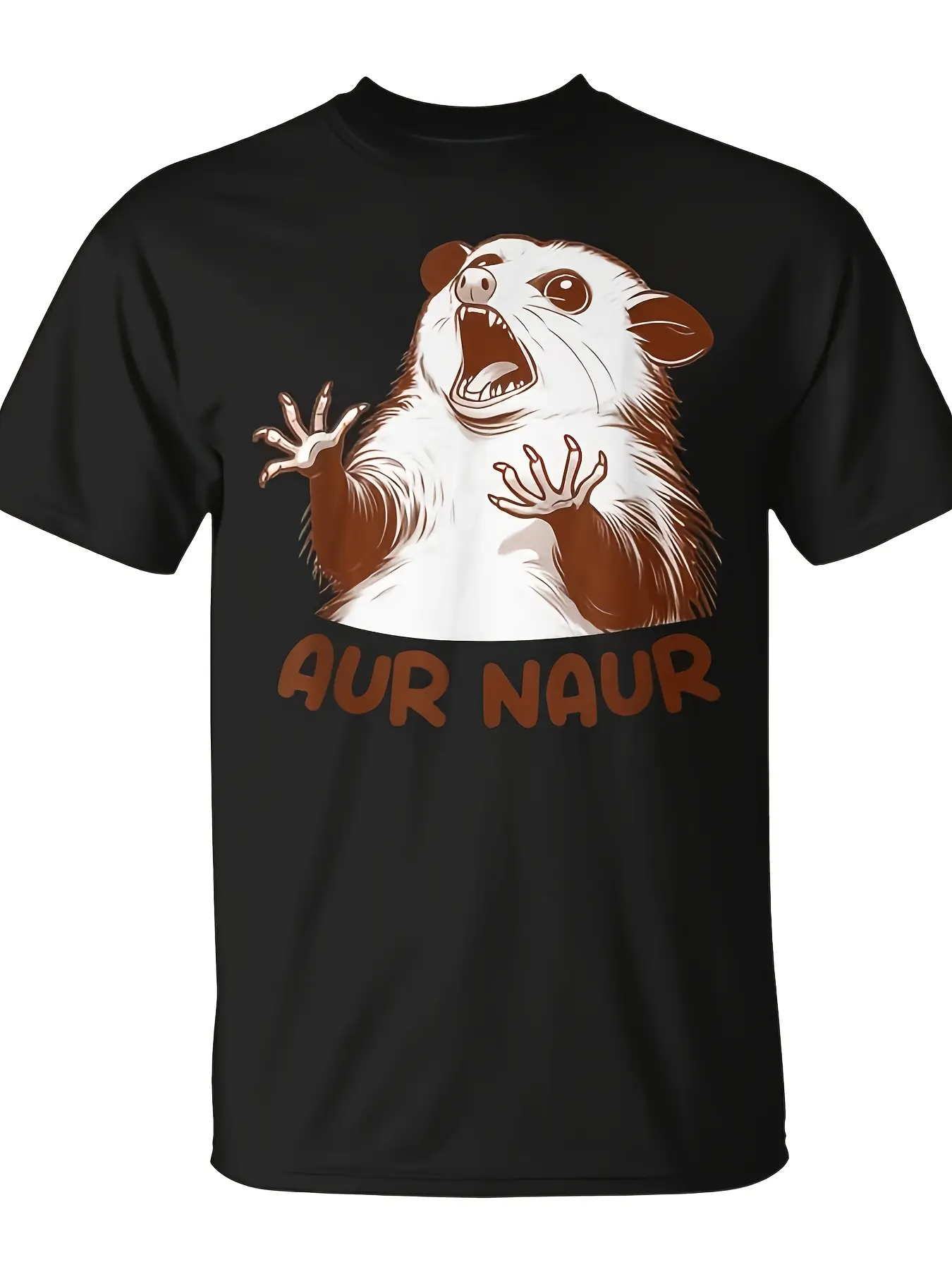 Aur Naur Possum Cute Sarcastic Meme Possum Opossum unisex soft cotton short sleeve t shirt, vintage graphic casual tee for men women teens, perfect birthday holiday gift for camping travel gym daily street casual wear