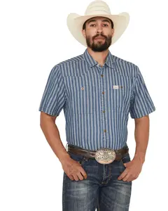 Kimes Ranch Men's Shifter Striped Print Short Sleeve Button-Down Western Shirt - Mds0000021-Indstr