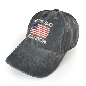 2026 LET'S GO BRANDON Washed Baseball Cap, Vintage Dad Hat, US Election Hat, Sand Washed Election Hat, New Model, Unisex
