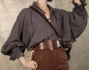 Darcy Unisex Cotton Renaissance Shirt | Astarion Cosplay, Poet Blouse, Pirate Costume, Jamie Fraser Style, Plus Size DnD Shirt