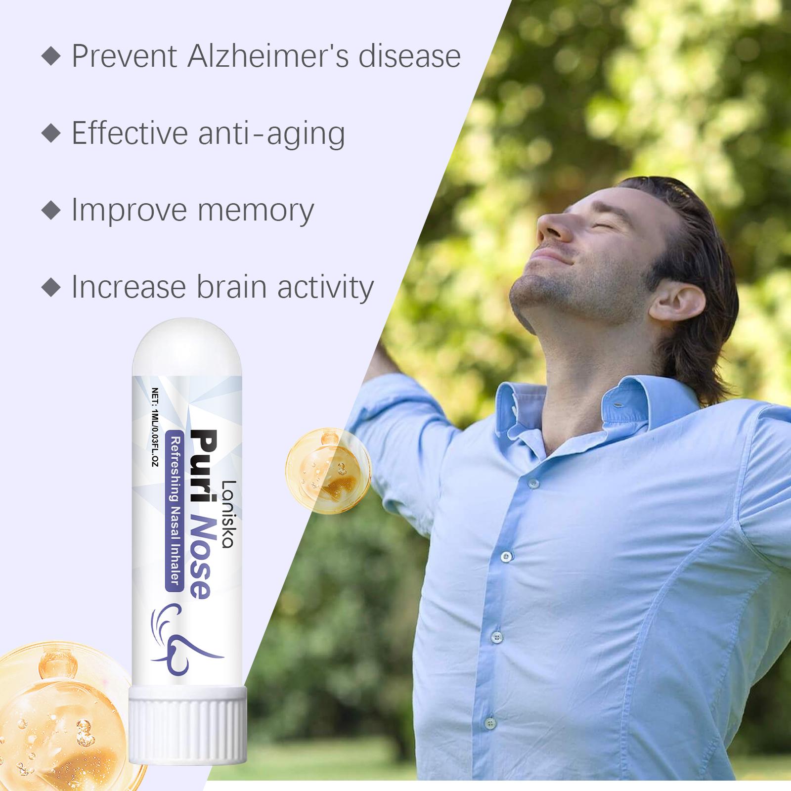 Laniska Nasal Inhaler - Refreshing Menthol Energy Boost Stick  Oral, Cleansing, Herbal