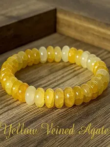 1pc Yellow Agate Bracelet Is The First Choice For Women To Wear And Can Be Given As A Gift To Family And FriendsC