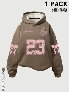 Women's Thick Long Sleeve Hoodie with Butterfly Print, Casual Loose-Fit Winter Sweatshirt, Warm Fleece Pullover for Camping Travel Party Streetwear