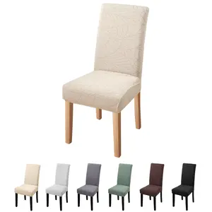 Dining Room Chair Covers for Dining Room 4 Pack, Durable Stretch Jacquard Parson Chair Slipcover Removable Washable Chair Protector for Home, Restaurant, Banquet