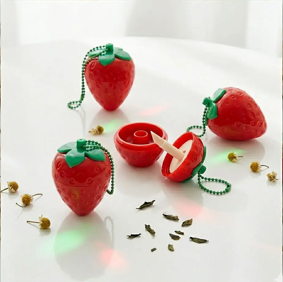 Strawberry Lip Balm (Set of 3) with Applicator