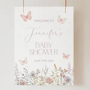Butterfly Baby Shower Welcome Sign Butterfly Baby Shower Sign Butterfly Welcome Sign Baby Shower Butterfly Welcome Sign Butterfly Shower