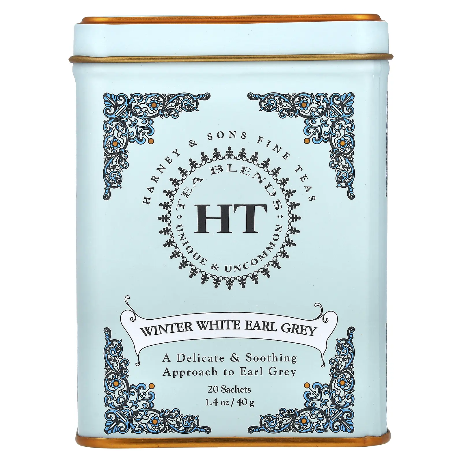 Harney & Sons HT Tea Blends, Winter White Earl Grey, 20 Sachets, 1.4 oz (40 g)