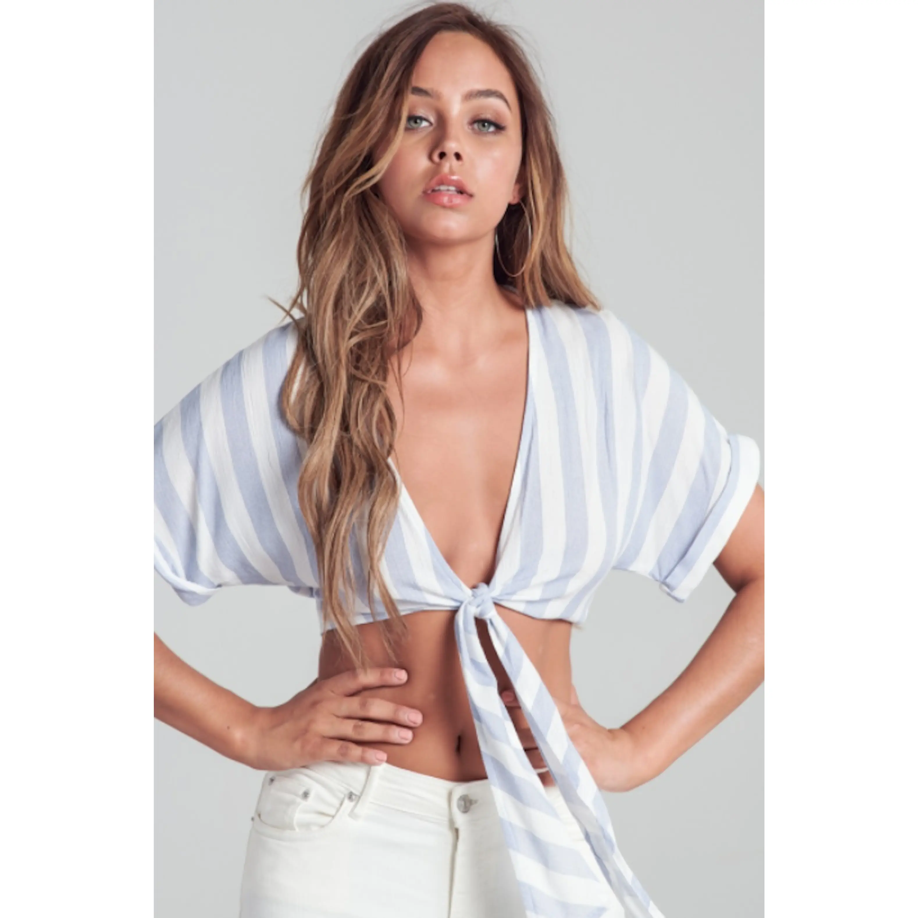 Chambray Top- Blue
